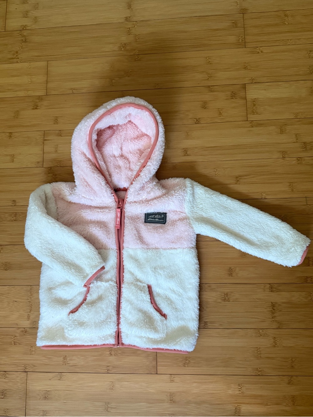 Eddie Bauer Pink and Cream Sherpa Jacket